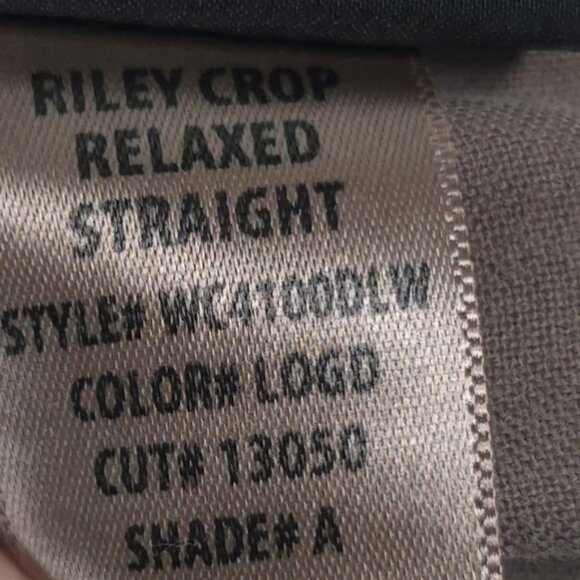 HUDSON CROP RILEY Relaxed Straight Distressed LOGD Green Jeans WC4100DLW Size 27 - Picture 14 of 16